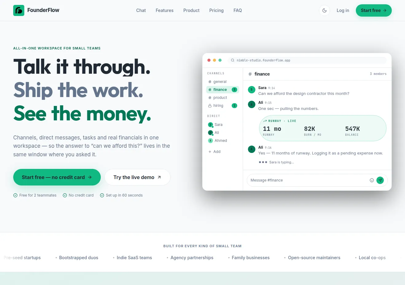 FounderFlow screenshot